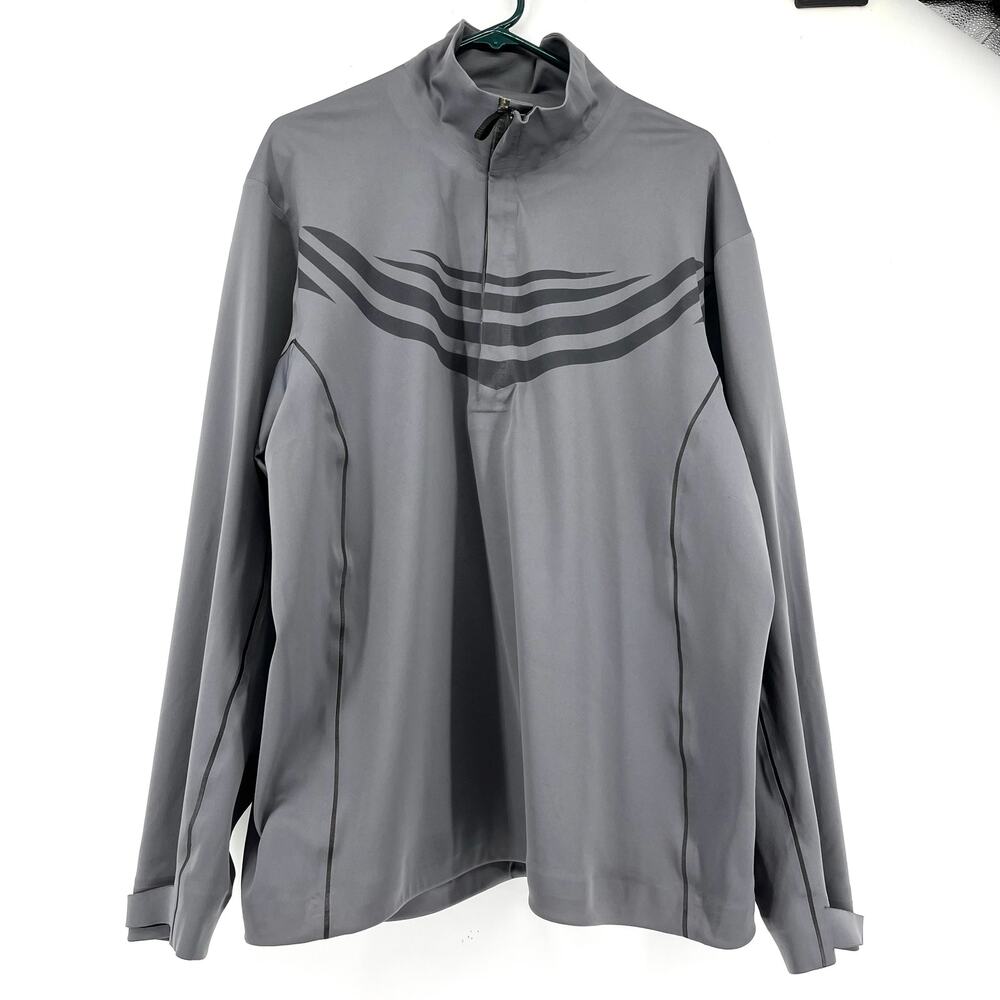 Mens Nike Gray Golf Long Sleeve 1/4 Zip Pullover, RN#56323 (L)‎